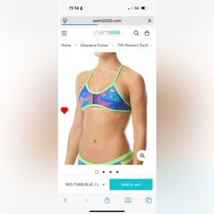 TYR canvas Pacific bikini. Dura fast fabric.   Triathlons.  Swim. Surfing. Sexy